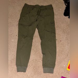 H&M Green Cargo Parachute Pants